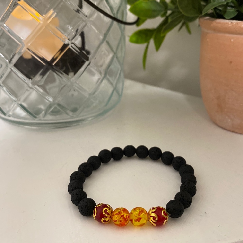 Gemstone beaded bracelet